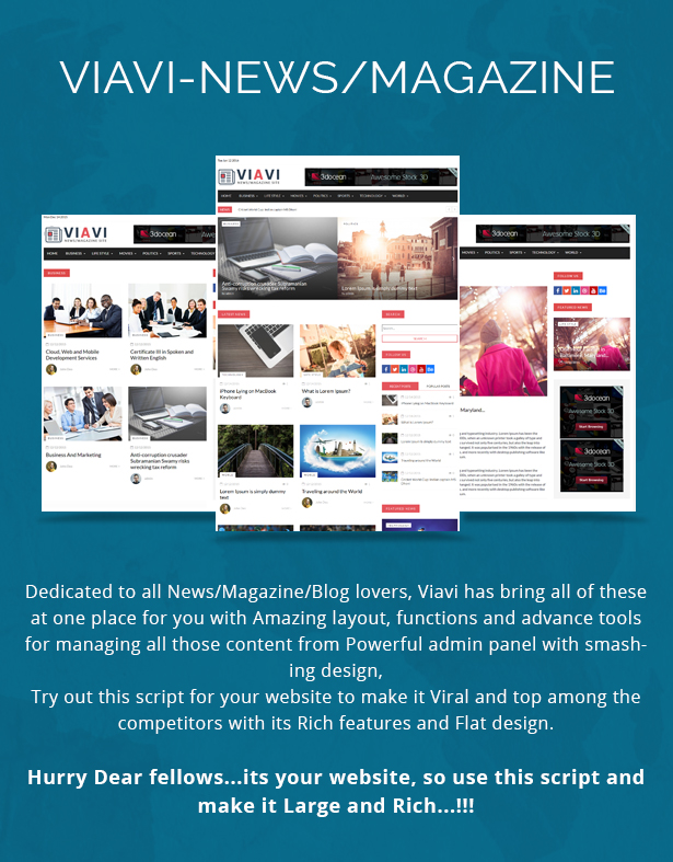 Viavi - News, Magazine, Blog Script - 5