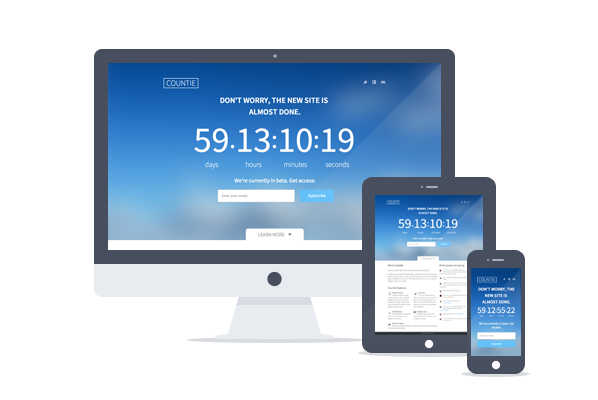 WP Countie: Responsive Countdown Landing Page - 2