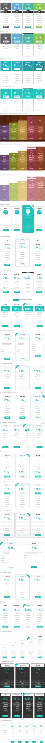 Amazing Pure HTML CSS Pricing Tables - 1