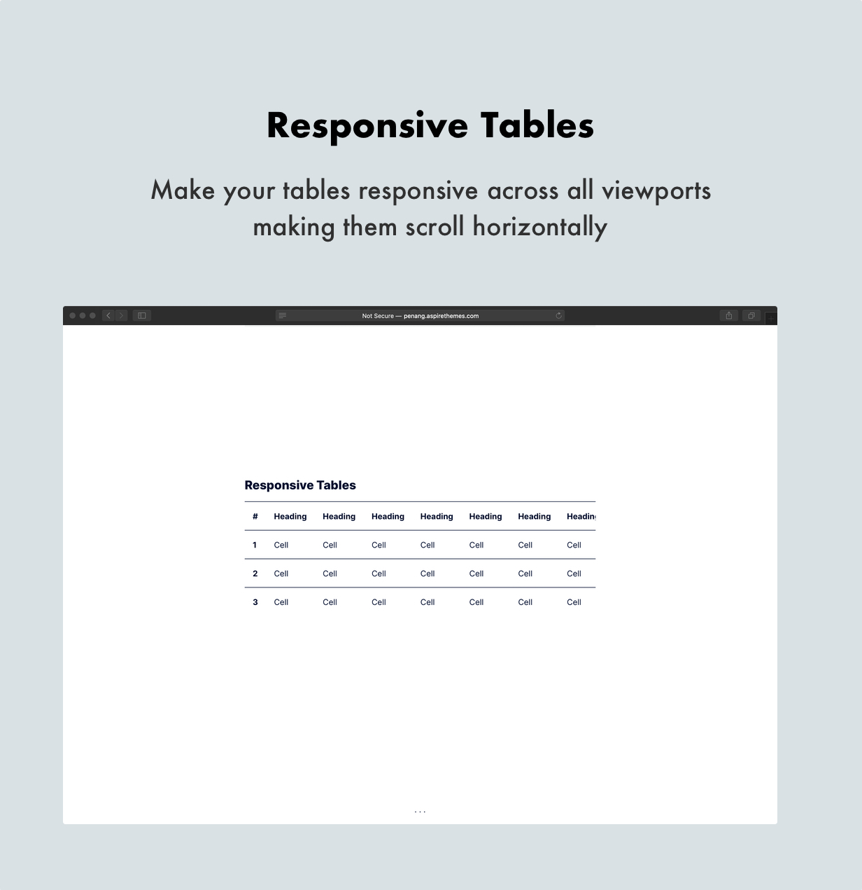 Penang Ghost Theme Responsive Tables
