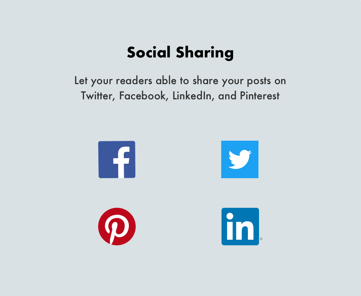 Penang Ghost Theme Social Media Sharing (Twitter, Facebook, LinkedIn, and Pinterest)