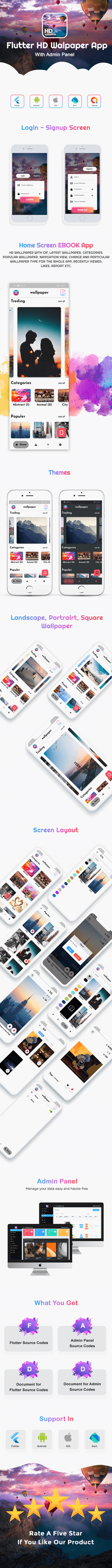 Flutter HD Wallpapers App With Admin Panel - 2