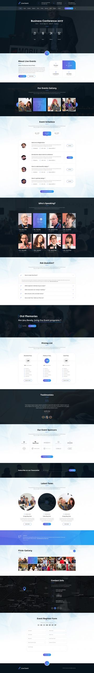 Live Event - Conference and Meetup Muse Template - 1