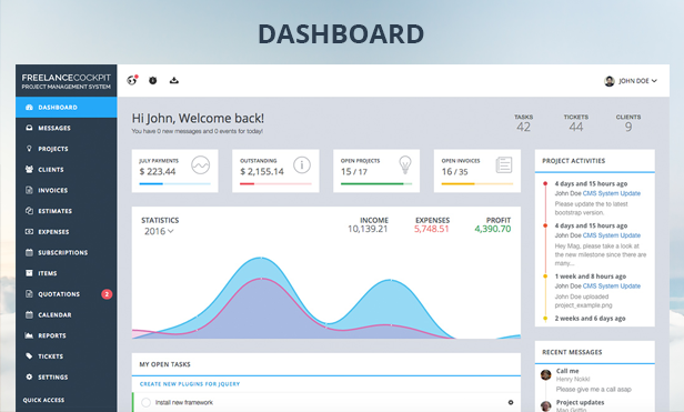 Freelance Cockpit 3 - Project Management and CRM - 2