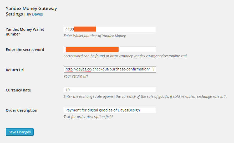 Yandex Money Payment Gateway for EDD - 4