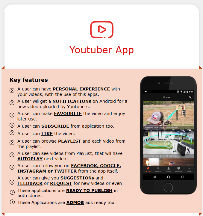 Youtubers Application For Android. (Android Application for YouTube Channel) - 1