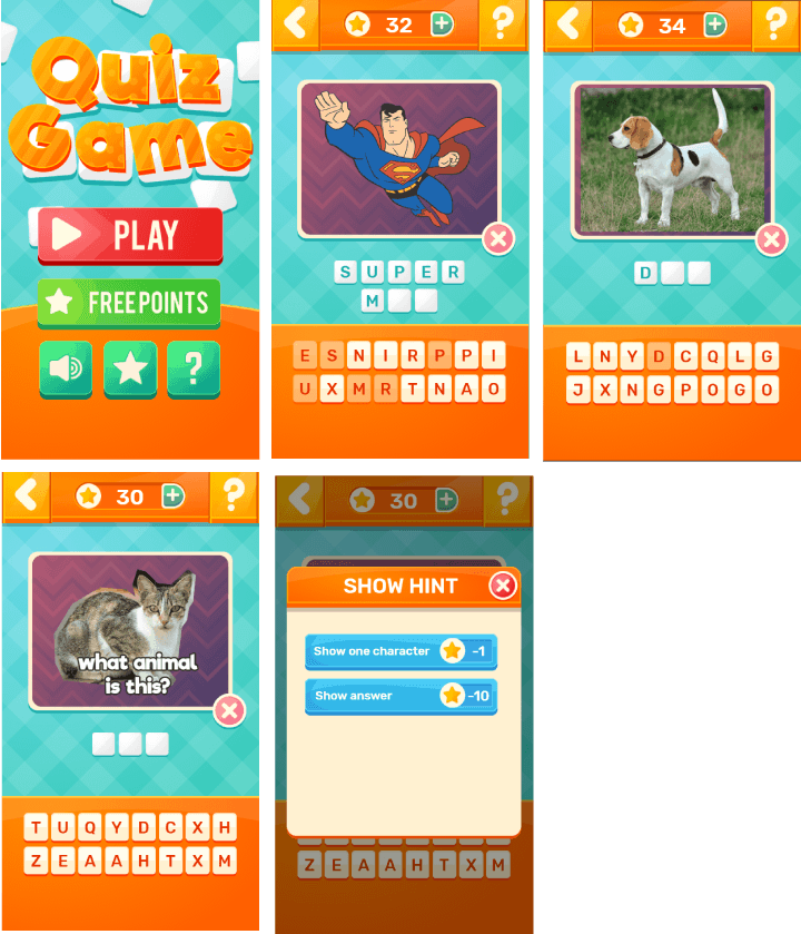 Quiz Game (Images) - HTML5 Trivia Game (Construct 3 + Admob) - 1