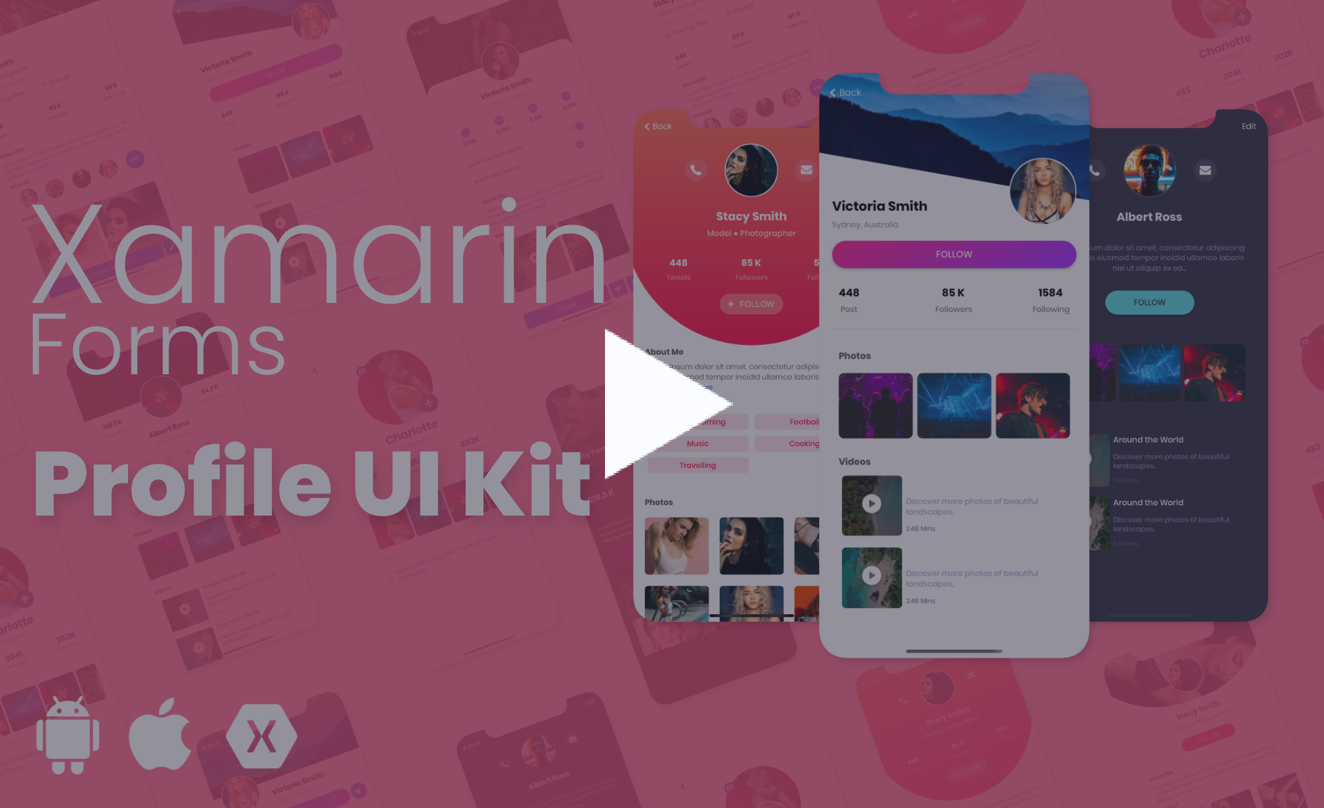 Profile Page UI Kit Xamarin Forms ( Android & iOS ) - 2