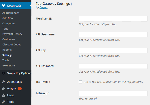 Tap Payment Gateway for EDD - 2