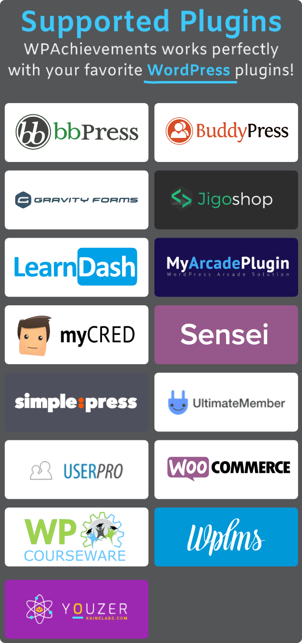 WPAchievements Plugin Integrations