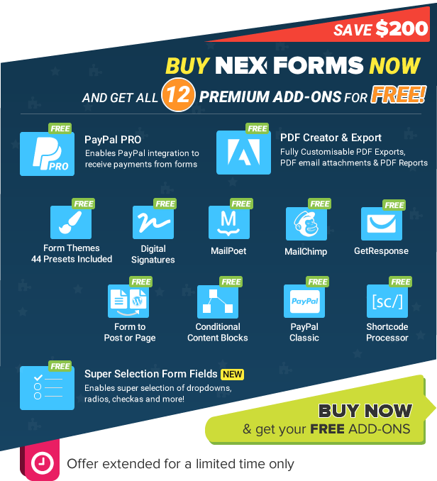 NEX-Forms - ADD ON SPECIAL