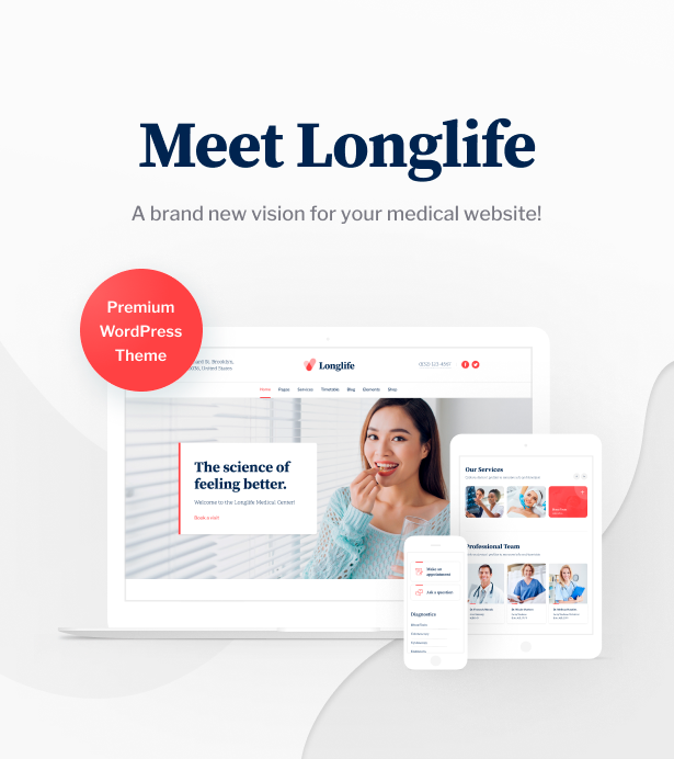 LongLife - Doctor, Health & Medical WordPress Theme - 2
