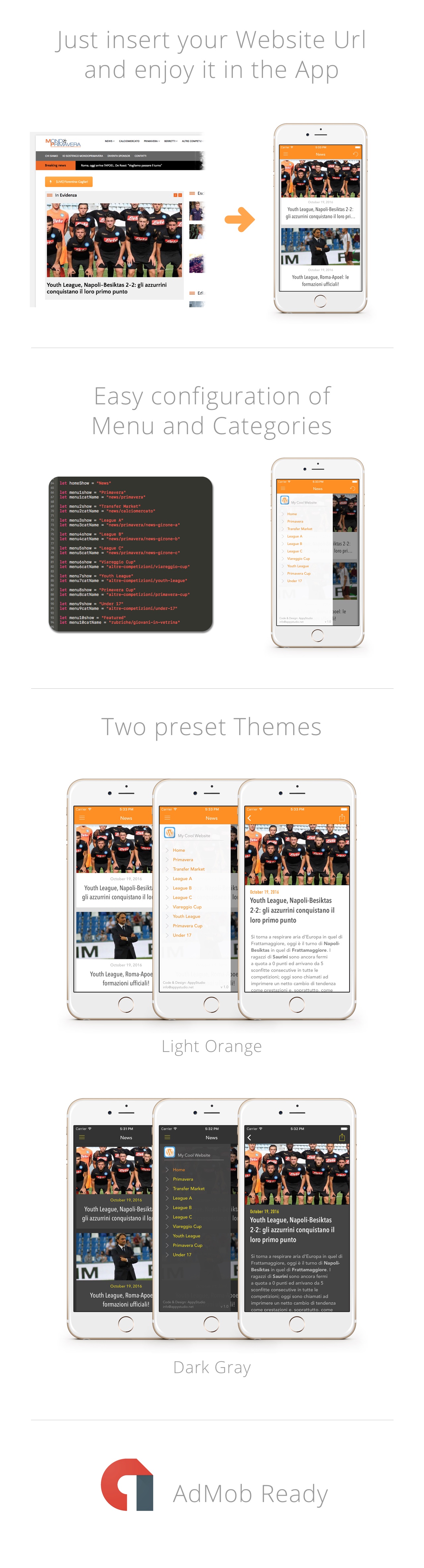 appyWP - WordPress to iOS App Template for Blog and News - 3