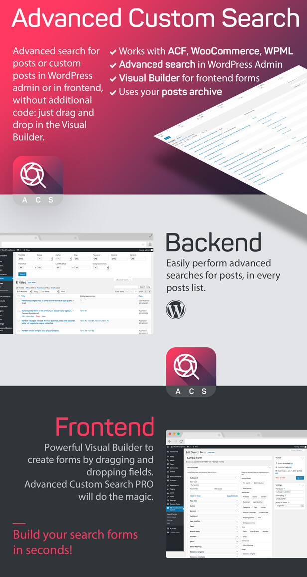 Advanced Custom Search PRO - 1