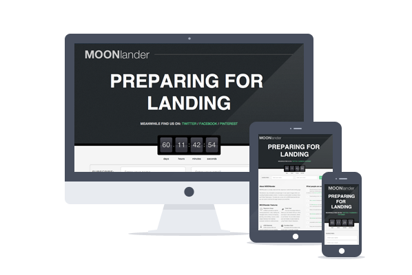 WP MOONlander: Responsive Countdown Landing Page - 2