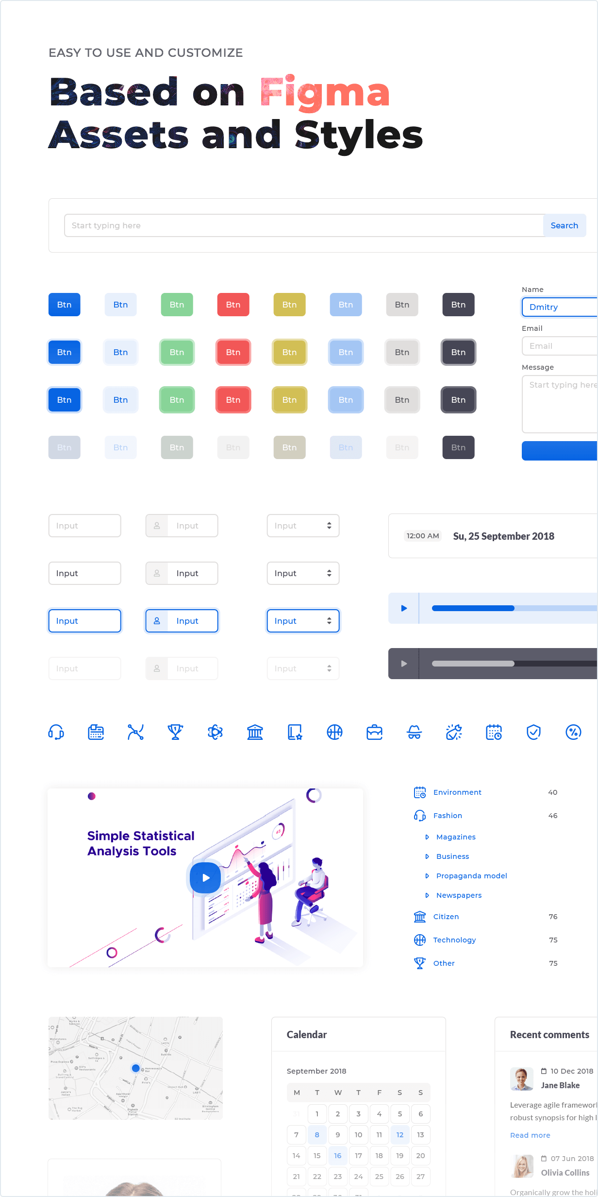 Easy to use and customize – Based on Figma Assets and Styles