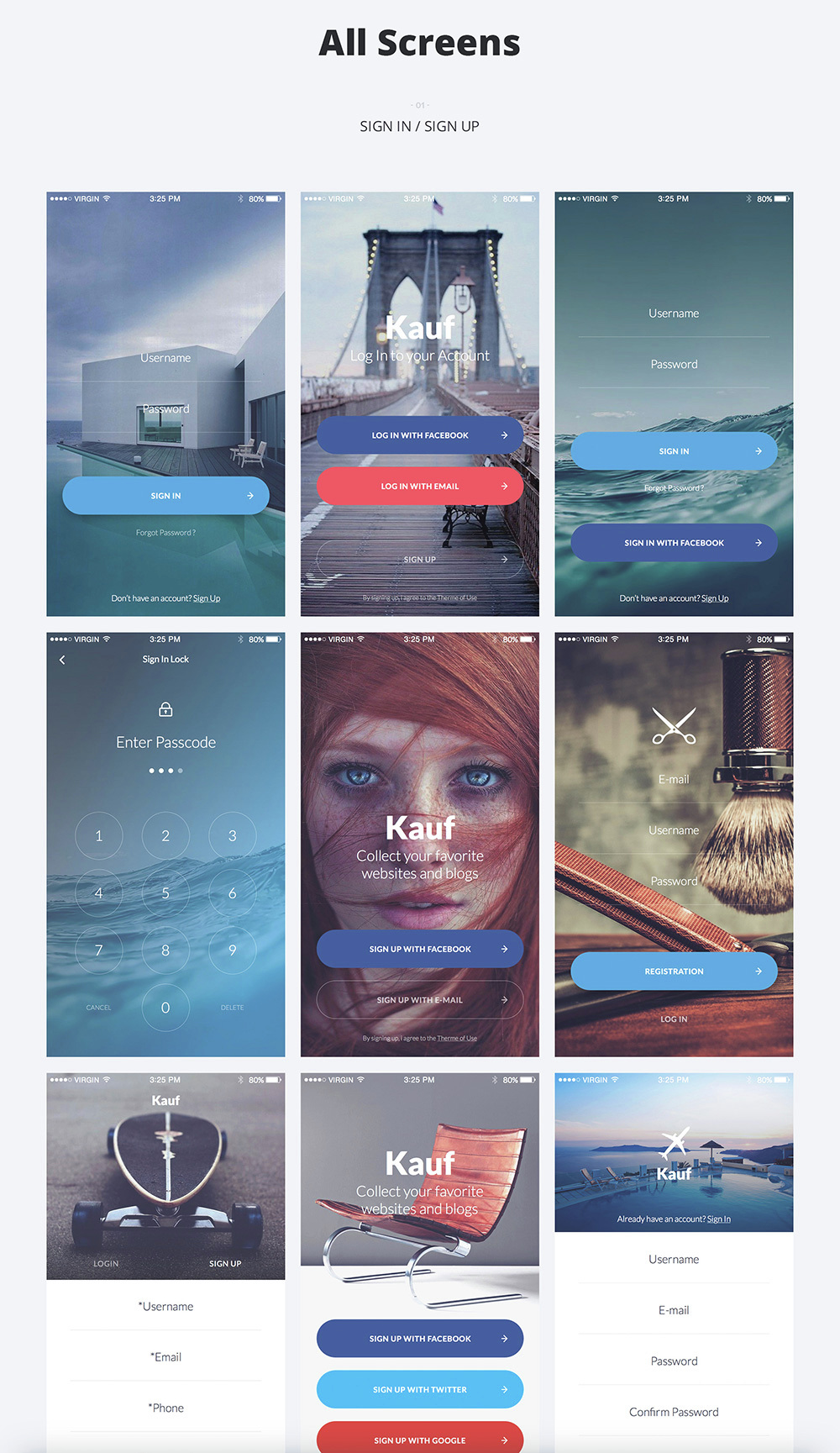 Kauf iOS UI Kit - 67+ Template for Sketch - 3