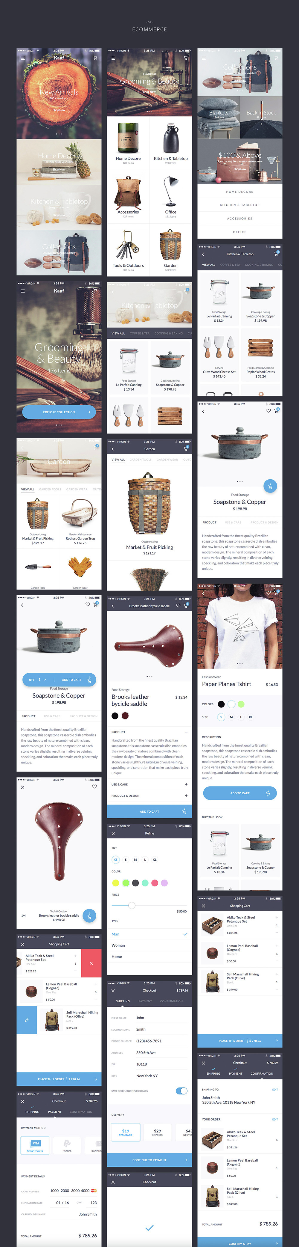 Kauf iOS UI Kit - 67+ Template for Sketch - 4