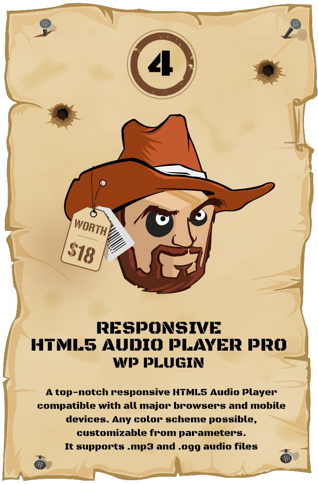 Responsive HTML5 Audio Player PRO WordPress Plugin