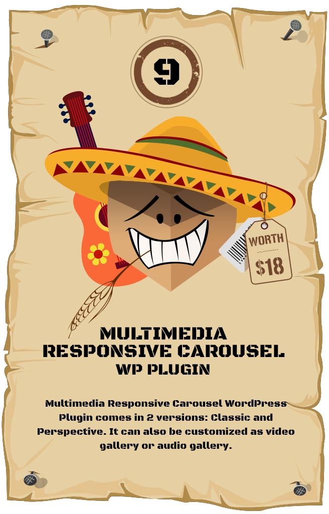 Multimedia Responsive Carousel WordPress Plugin