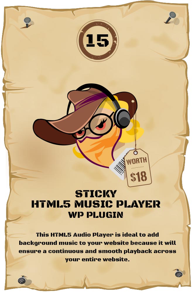 Sticky HTML5 Music Player WordPress Plugin