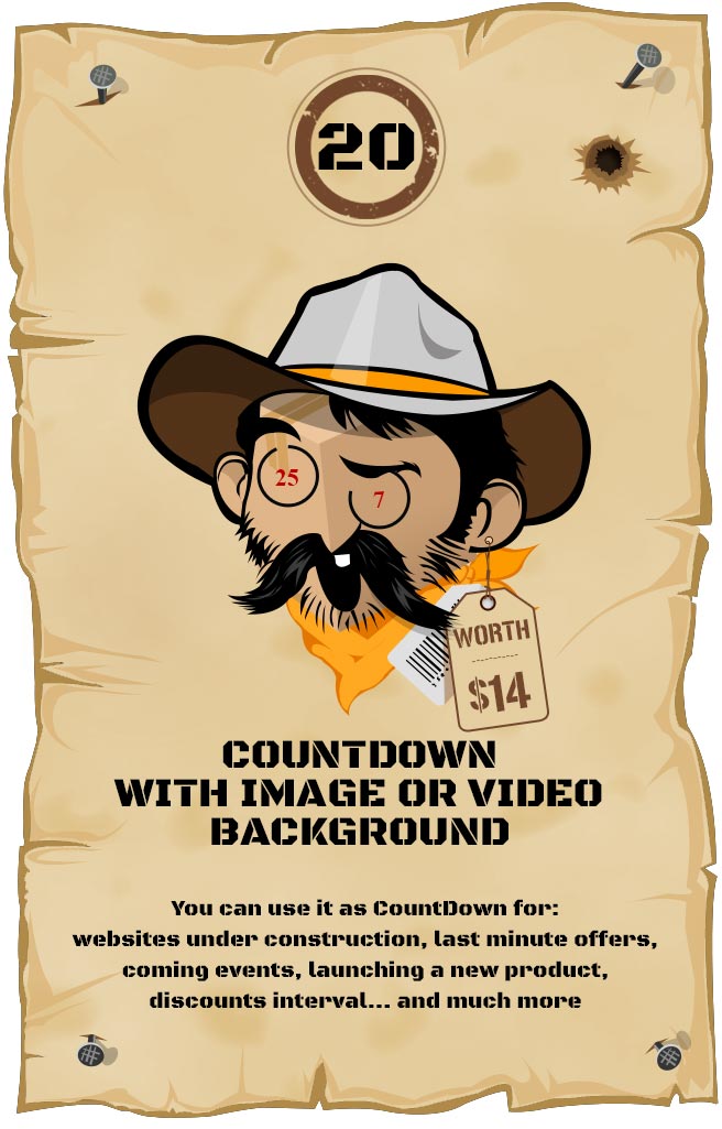 CountDown With Image or Video Background - Responsive WordPress Plugin