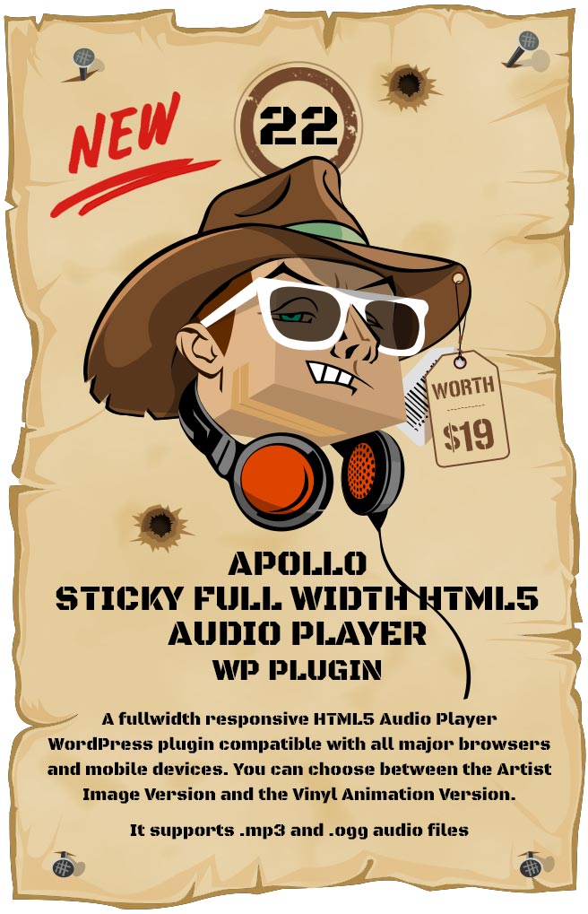 Apollo - Sticky Full Width HTML5 Audio Player - WordPress Plugin