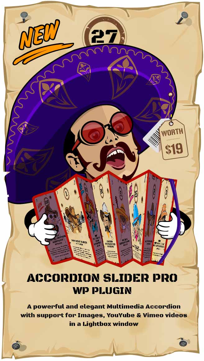 Accordion Slider PRO - Responsive Image And Video WordPress Plugin