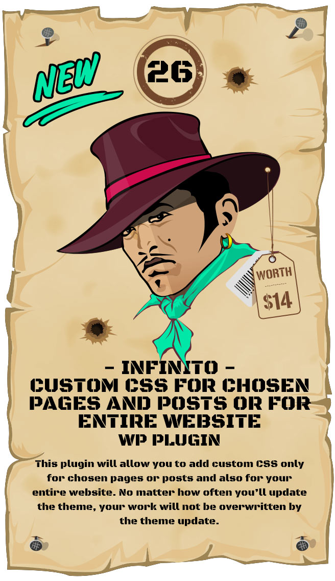 INFINITO - Custom CSS for Chosen Pages and Posts or for Entire Website - WordPress Plugin