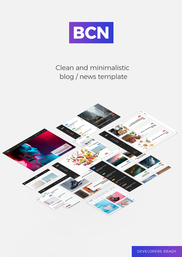 BCN clean and minimalistic modern blog / news template