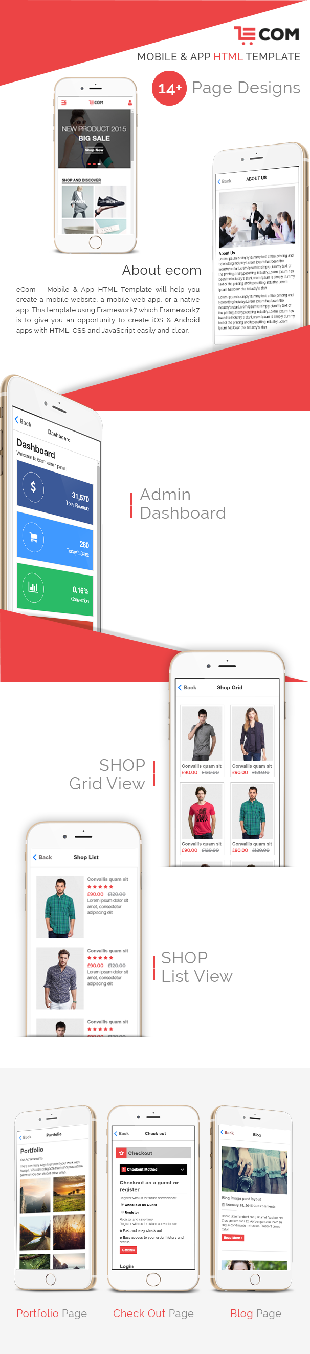 eCom - Mobile & App HTML Template - 1