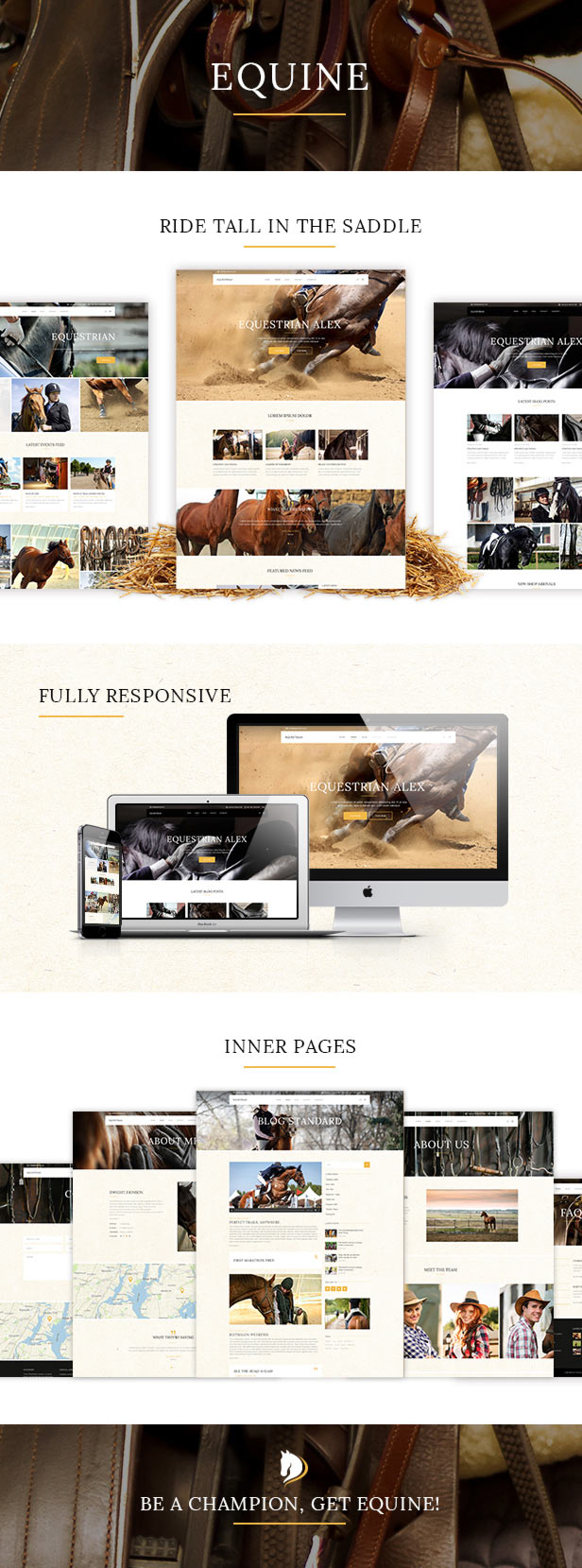 Equine - An Equestrian and Horse Riding Club Theme - 1