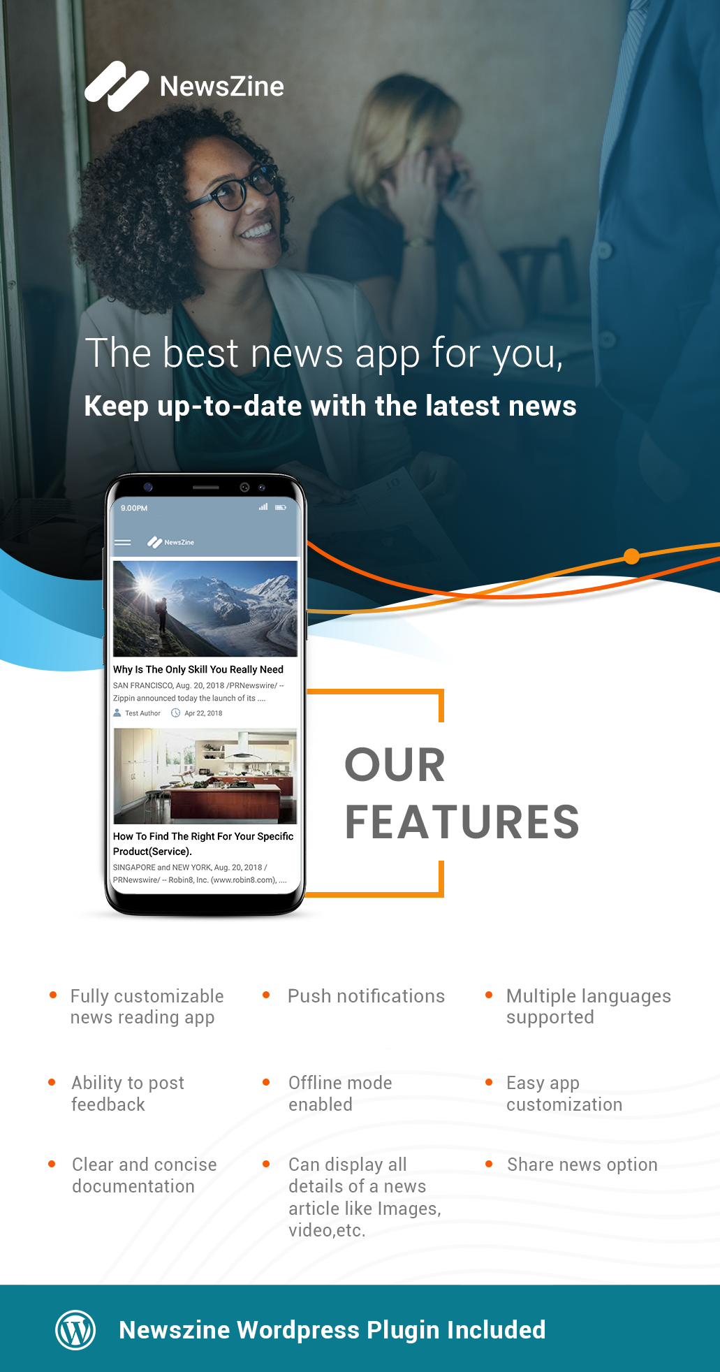 NewsZine - A complete News / Magazine App, Wordpress Supported. - 1