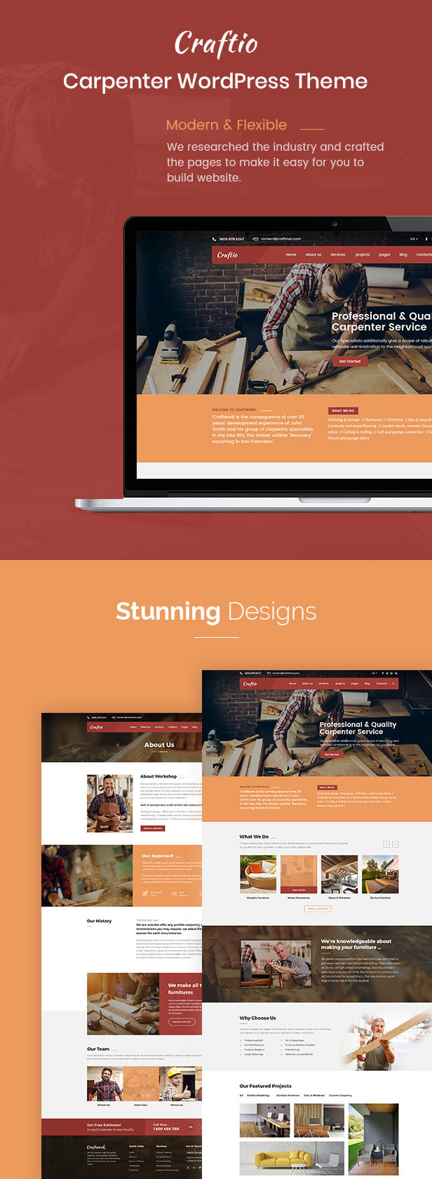 Craftio - Carpenter WordPress Theme - 2