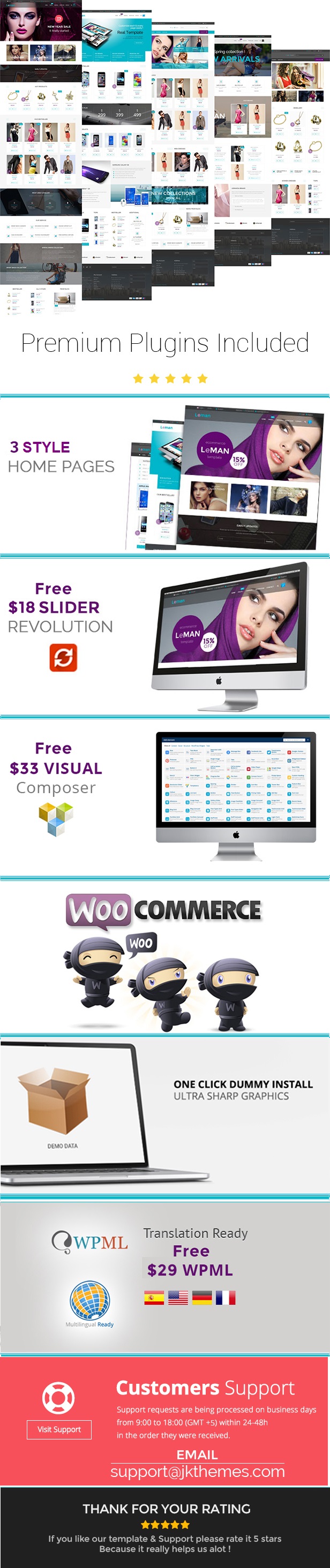 Leman Responsive E-Commerce WordPress Theme - 1