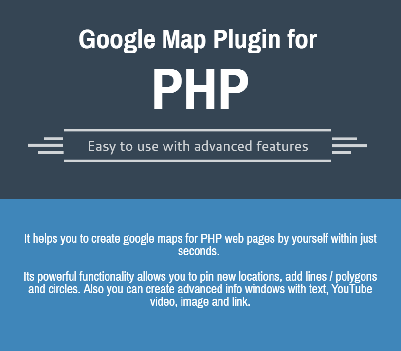 DML Google Map plugin for PHP