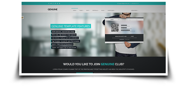 Genuine - Multi Purpose HTML5 Creative Template - 1
