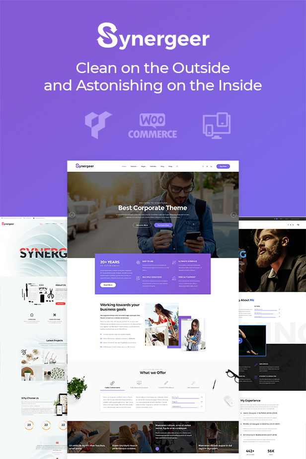 Synergeer - Corporate Creative WordPress Theme - 1