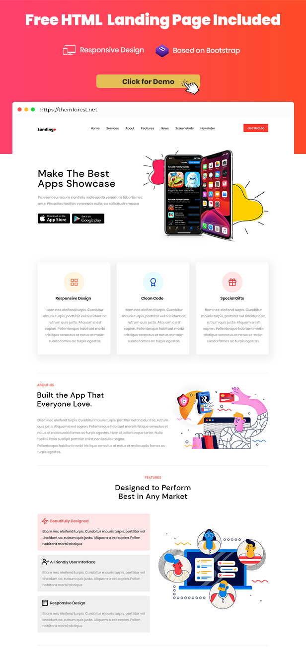 Landing page