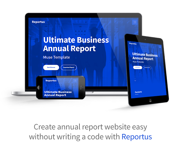 Reportus - Annual Report Responsive Muse Template - 1