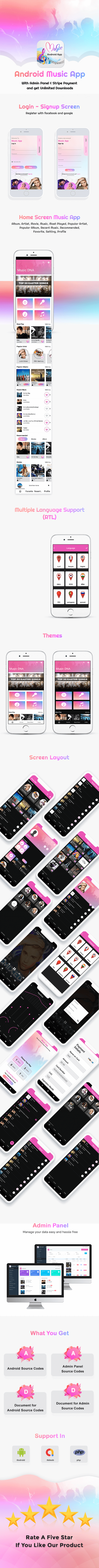 Android Music Player App With Admin Panel - 2