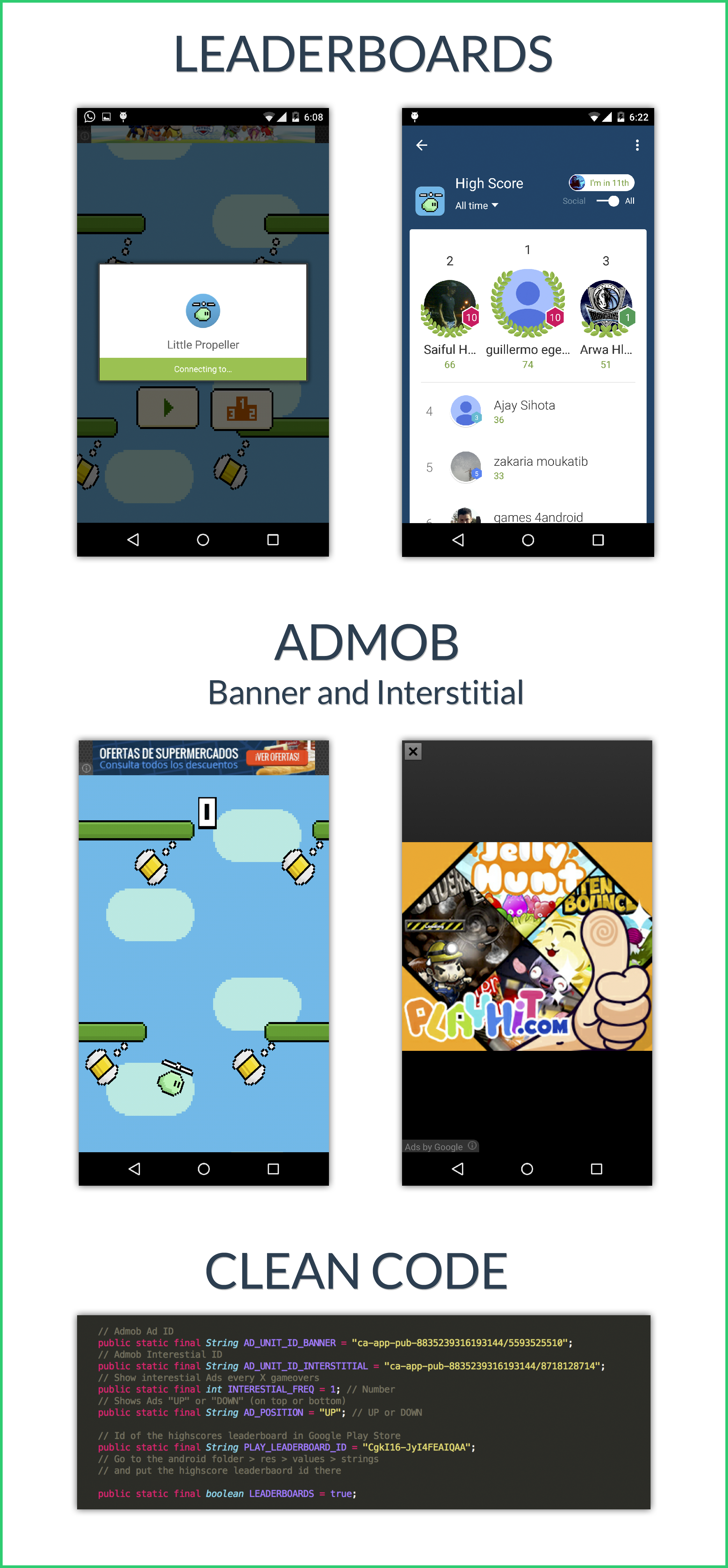 Mad Copter with Admob - Avoidance Game + Interstitials + Leaderboards - 1