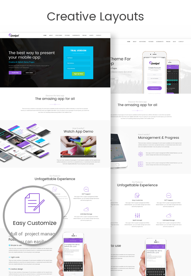 Quetzal - Muse App Landing Pages - 2