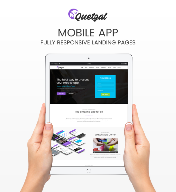 Quetzal - Muse App Landing Pages - 1