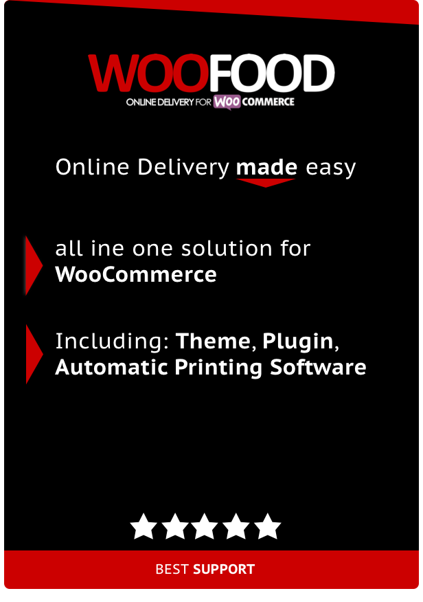 WooFood - Online Delivery for WooCommerce & Automatic Order Printing - 1