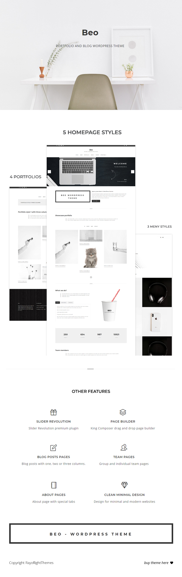 Beo - Portfolio and Blog WordPress Theme - 1