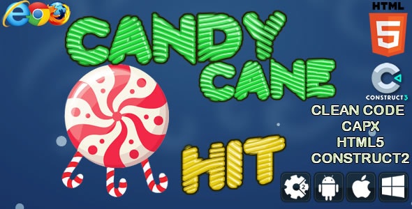 Candy cane Hit - Html5 Game - 2