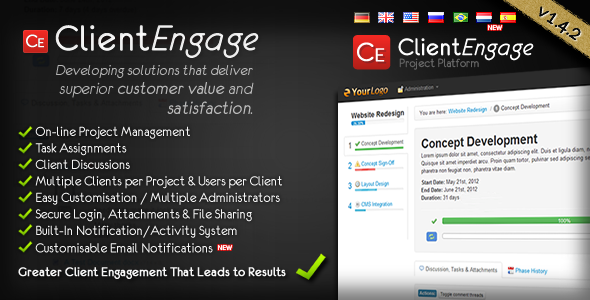 ClientEngage Project Platform - PHP Project Management Script
