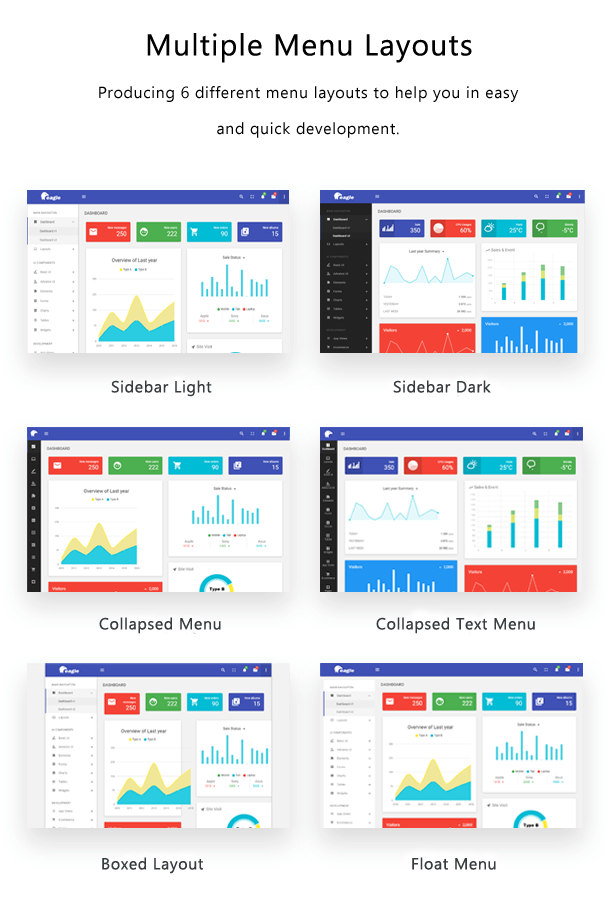 eagle admin template menu layouts