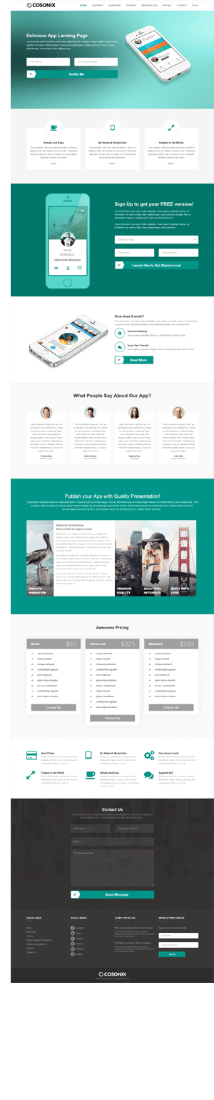 Cosonix - One-Page Theme for eBook, App and Agency - 2